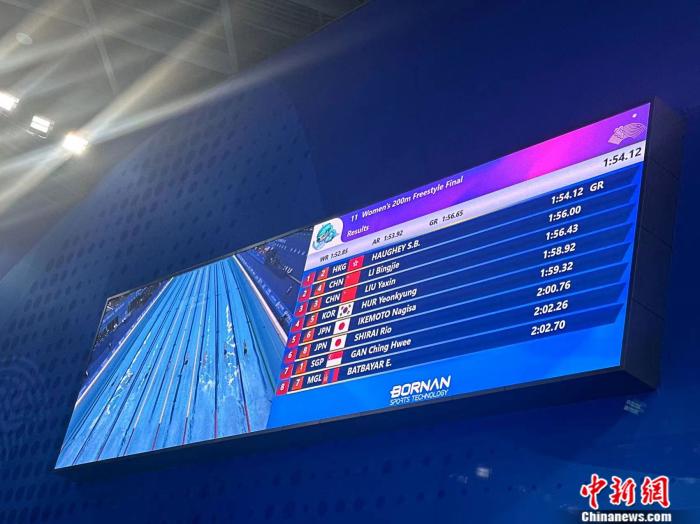 何诗蓓杭州亚运会女子200米自由泳夺冠破纪录